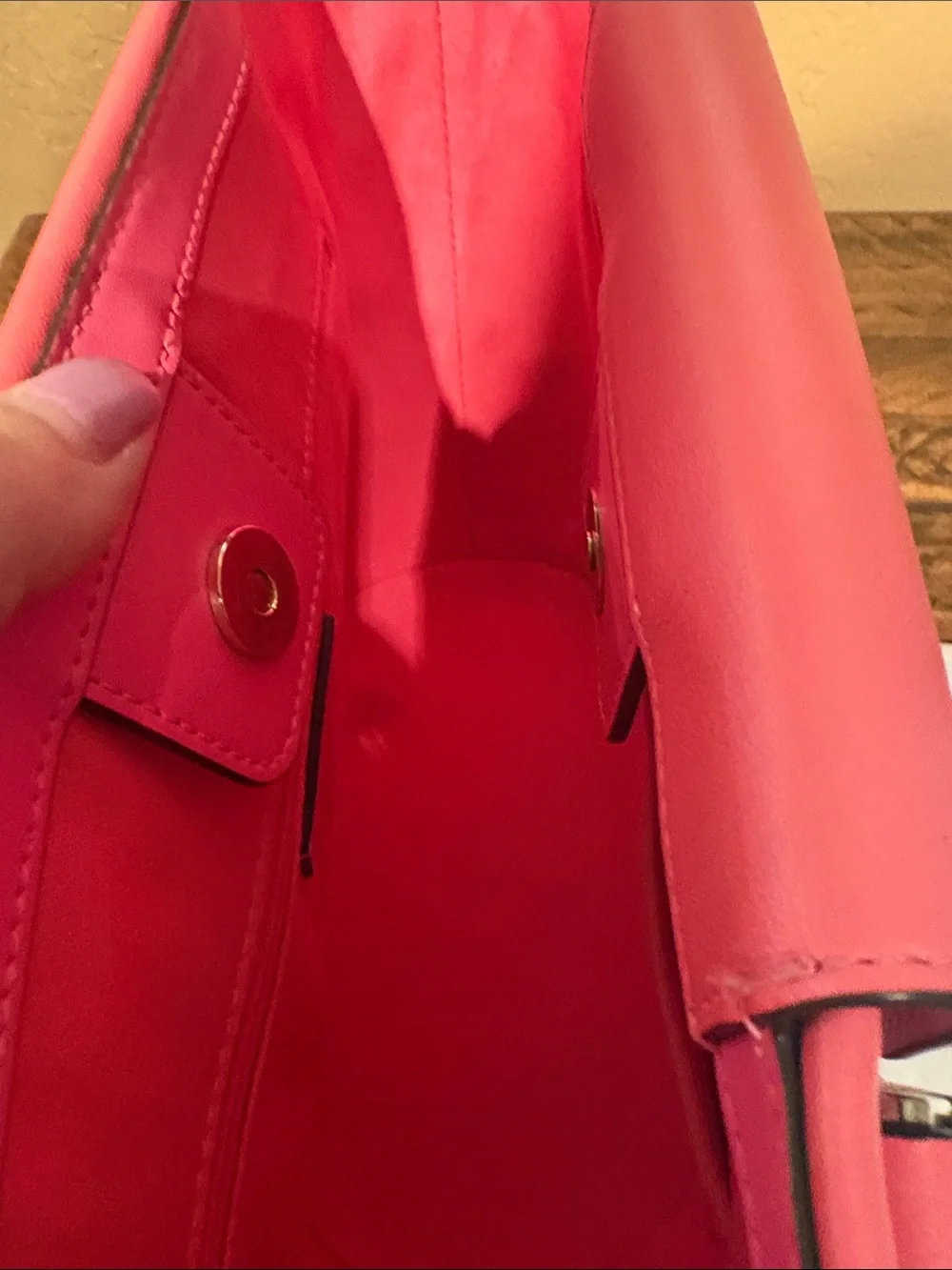 kate spade Cruise Gingham Pink and Cream Woven Tote /Crossbody EUC
